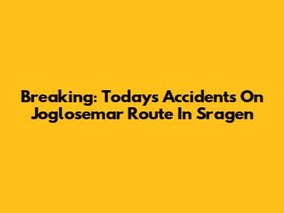 Breaking: Today's Accidents On Joglosemar Route In Sragen
