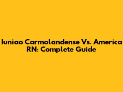 Iuniao Carmolandense Vs. America RN: Complete Guide