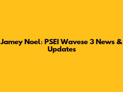 Jamey Noel: PSEI Wavese 3 News & Updates