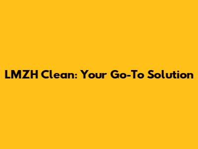 LMZH Clean: Your Go-To Solution