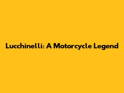 Lucchinelli: A Motorcycle Legend