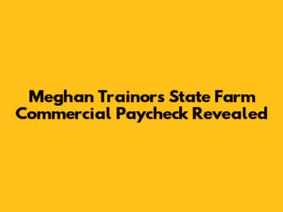 Meghan Trainor's State Farm Commercial Paycheck Revealed