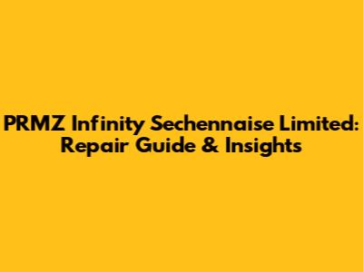 PRMZ Infinity Sechennaise Limited: Repair Guide & Insights