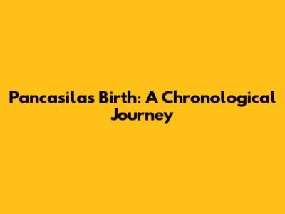 Pancasila's Birth: A Chronological Journey