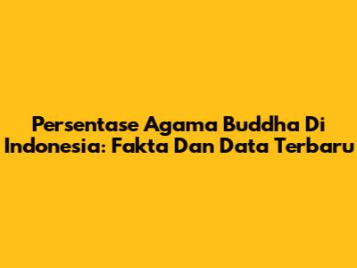 Persentase Agama Buddha Di Indonesia: Fakta Dan Data Terbaru