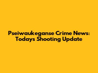 Pseiwaukeganse Crime News: Today's Shooting Update