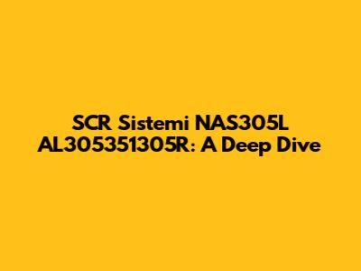 SCR Sistemi NAS305L AL305351305R: A Deep Dive