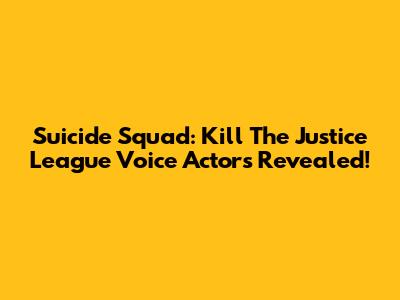 Suicide Squad: Kill The Justice League Voice Actors Revealed!