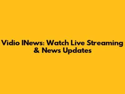 Vidio INews: Watch Live Streaming & News Updates