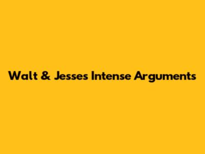 Walt & Jesse's Intense Arguments