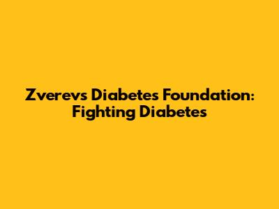Zverev's Diabetes Foundation: Fighting Diabetes